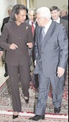 ملاقات رایس با محمود عباس