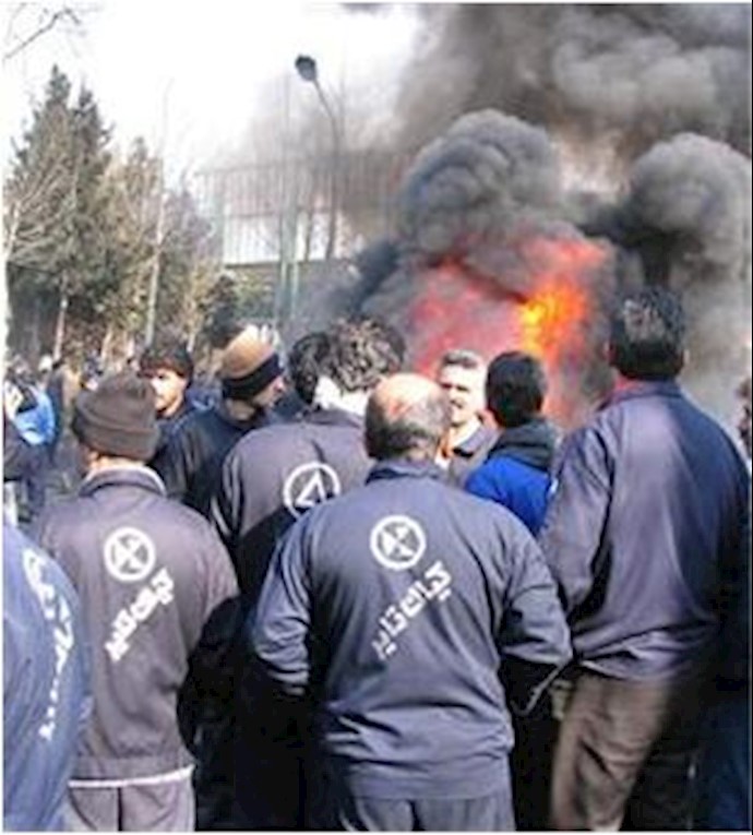 عکس اعتراضات کارگران لاستیک البرز