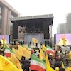 جشن هواداران مجاهدین خلق در بروکسل