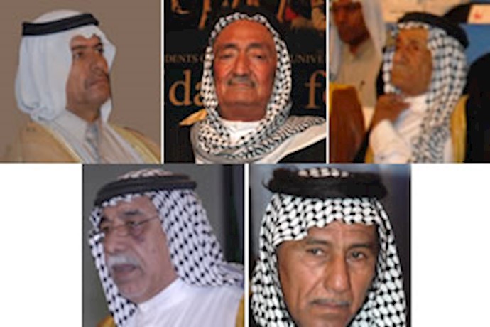  5شیخ کل عشایر دیالی که فراخوان آزادی گروگانهای اشرف را صادر کرده اند
