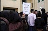 تجمع اعتراضی دانشجویان دانشگاه بین المللی قزوین