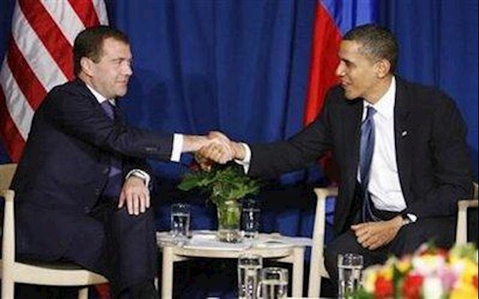 باراک اوباما و دیمیتری مدودوف