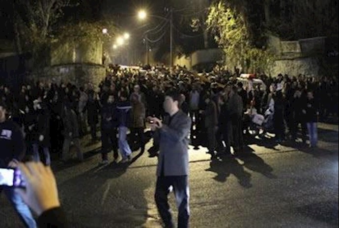 تظاهرات مردم  در منطقه جماران تهران - تاسوعا
