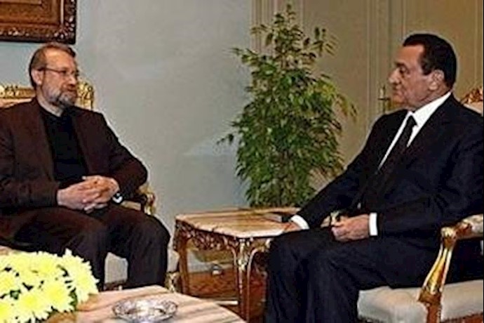حسنی مبارک- پاسدار علی لاریجانی