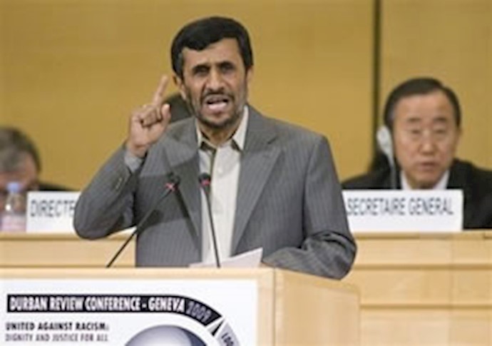 پاسدار احمدی نژاد در ژنو