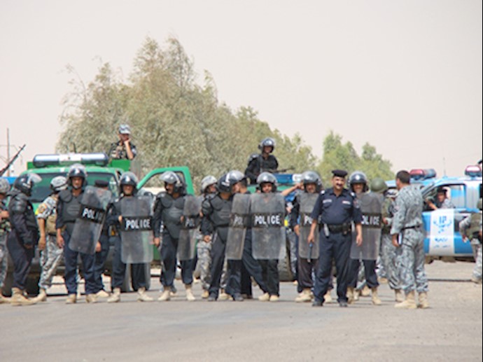 حضور پلیس ضد شورش در ورودی اشرف