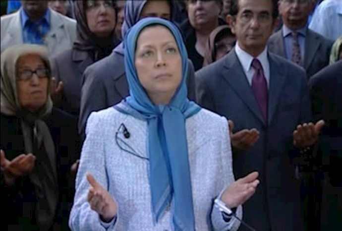 خانم مریم رجوی در مراسم نخستین افطار ماه مبارک رمضان