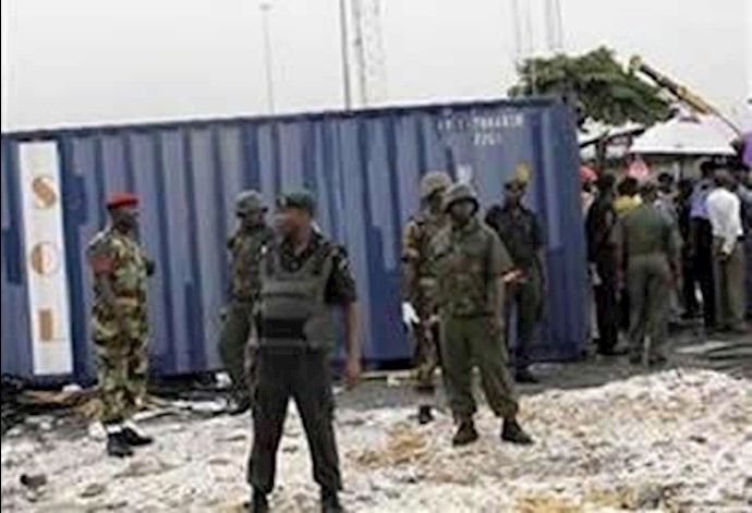 کانتینر سلاح و مهمات قاچاق ارسالی رژیم اخوندی در بندر نیجریه