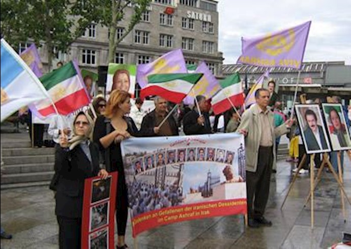 تظاهرات ایرانیان آزاده در شهر کلن آلمان در حمایت از مجاهدان اشرف