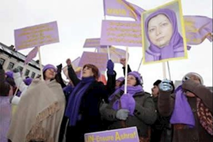 تظاهرات ایرانیان در بروکسل در حمایت از قطعنامه پارلمان اروپا در دفاع از حقوق مجاهدان اشرف