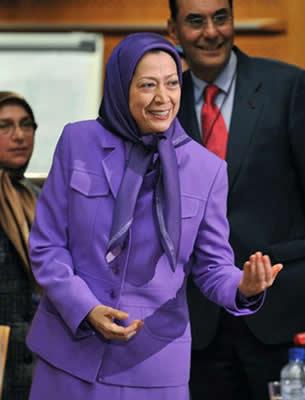 مریم رجوی به همراه آلخو ویدال کوادراس در پارلمان اروپا