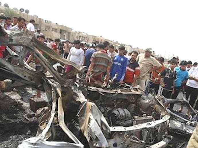 یکی از محلهای انفجار در سلسله انفجارهای بغداد -جمعه3 اردیبهشت