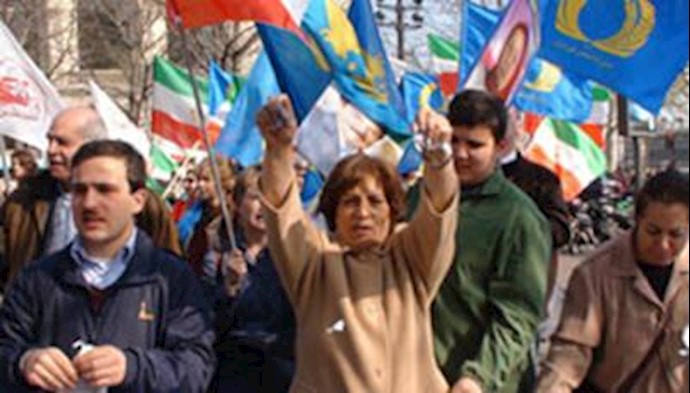 تظاهرات ایرانیان آزاده در پاریس علیه توطئه حمله به اشرف