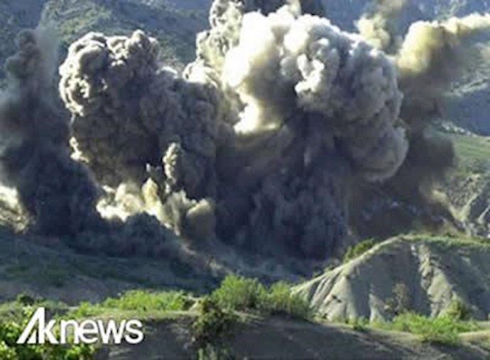 توپ باران منطقه کردستان عراق توسط رژیم ضدبشری اخوندی