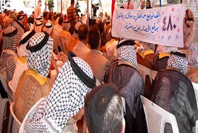 کنفرانس مطبوعاتی بغداد و اعلام حمایت480 هزار شهروند دیالی از اشرف 