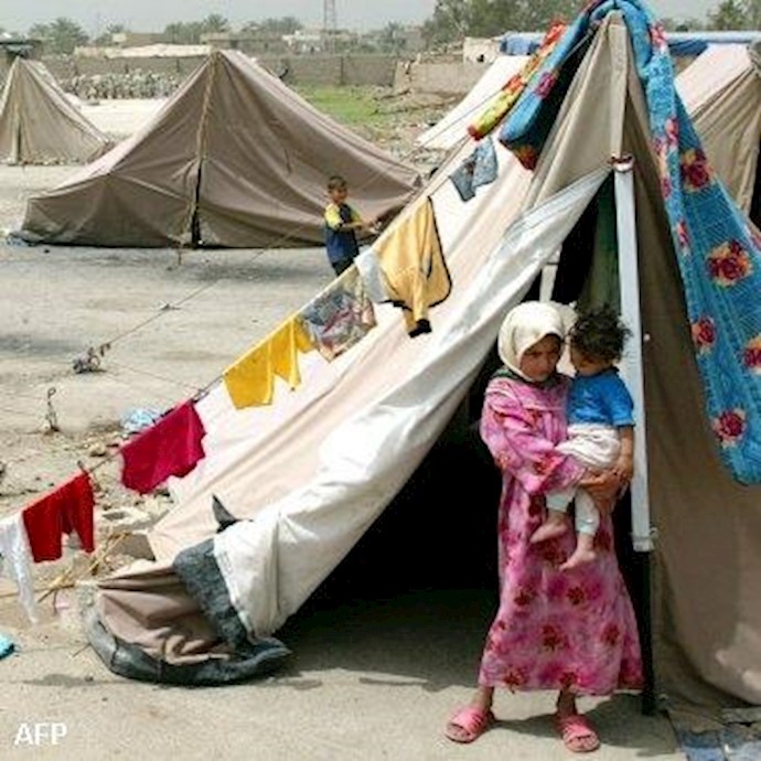 کودک عراقی در یک اردوگاه پناهندگان عراقی