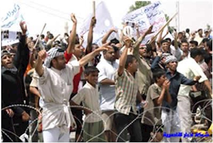 تظاهرات مردم ناصریه عراق علیه مالکی 