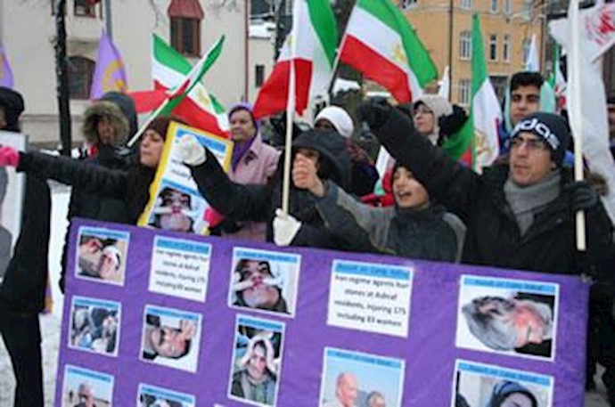 تظاهرات ایرانیان در استکهلم در دفاع از ساکنان اشرف