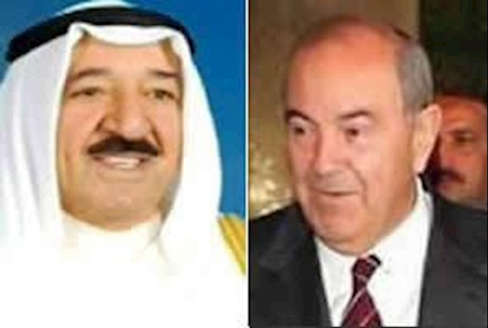 ایاد علاوی رهبر العراقیه با صباح احمد الصباح امیر کویت دیدار کرد