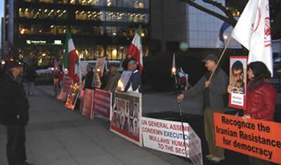 همبستگی با قیام مردم ایران و حمایت از اشرف - تظاهرات در ونکوور کانادا