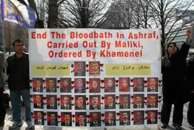 تظاهرات ایرانیان آزاده در تورنتو کانادا در اعتراض به حمله وحشیانه به اشرف