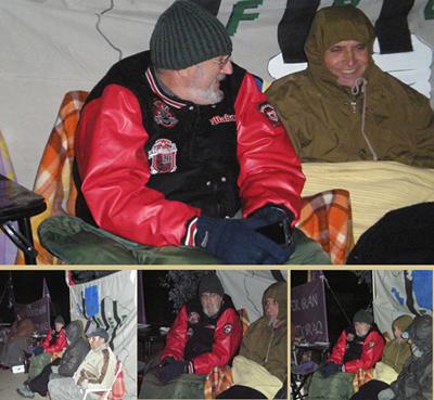 پدر برایان مدوی در تحصن کامبرا