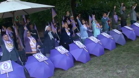 هشتمین روز تحصن ایرانیان آزاده در ژنو