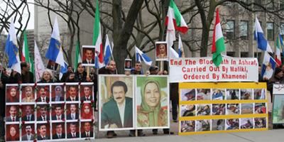 تظاهرات علیه کشتار نیروهای نوری مالکی در اشرف در تورنتو کانادا