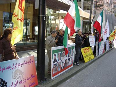 تظاهرات علیه کشتار نیروهای نوری مالکی در اشرف در تورنتو کانادا