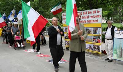 تظاهرات ایرانیان آزاده و شریف در تورنتو کانادا در حمایت از اشرف