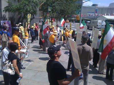 تظاهرات ایرانیان آزاده و شریف در مقابل سازمان ملل در نیویورک