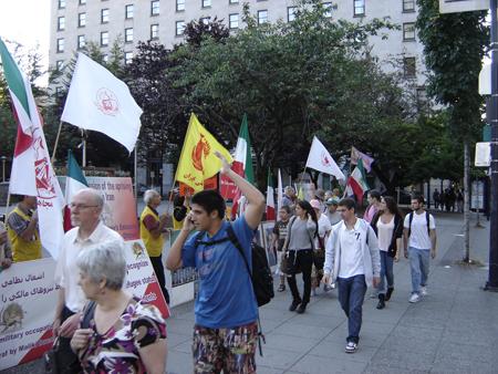 تظاهرات ایرانیان آزاده و شریف درحمایت از اشرف در ونکور کانادا