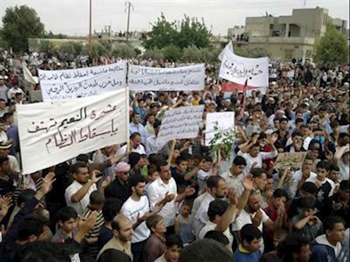 سوریه - تظاهرات علیه بشار اسد در شهر حما - آرشیو