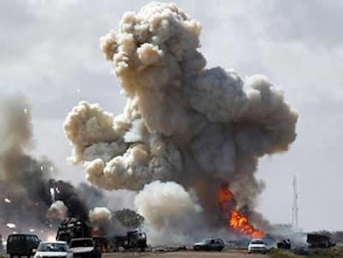 بمباران پایگاههای قذافی در طرابلس توسط نیروهای ائتلاف - آرشیو