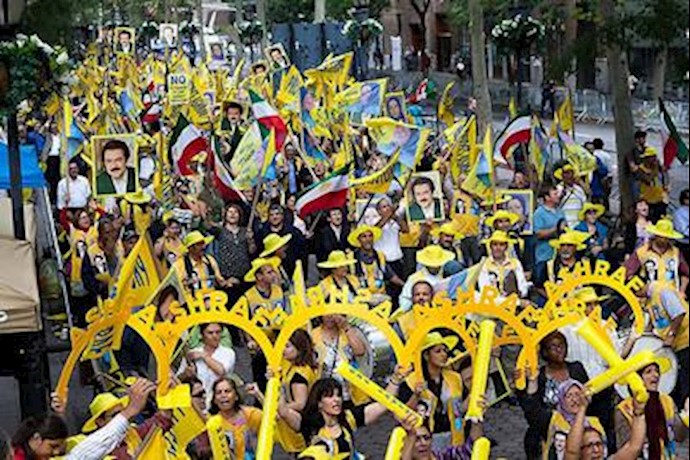 تظاهرات ایرانیان آزاده درجلوی مقر سازمان ملل در نیویورک