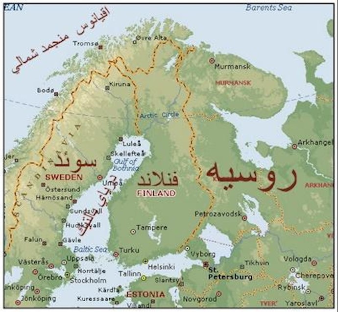 نقشه فنلاند  