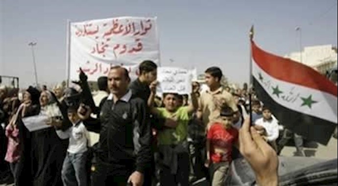 تظاهرات در  بغداد علیه حضور پاسدار احمدی نژاد