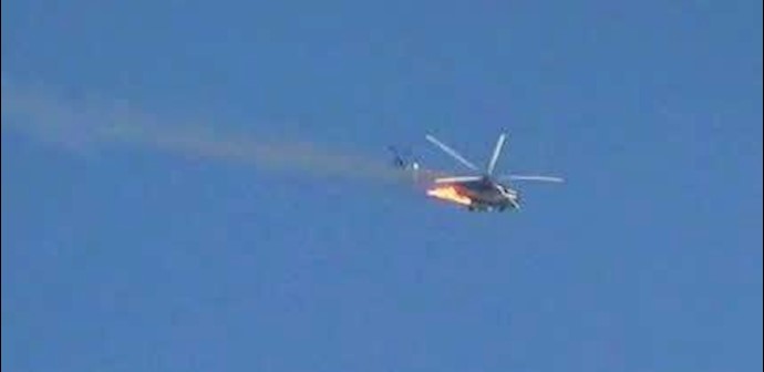 سرنگون کردن هلیکوپتر نیروهای بشار اسد - آرشیو