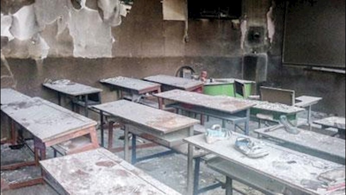 آتش سوزی در مدرسه شین آباد پیرانشهر