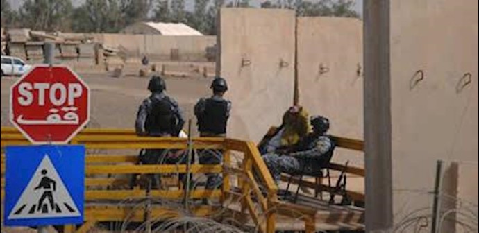 پستهای بازرسی نیروهای عراقی در کمپ لیبرتی