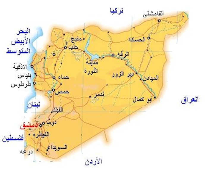 نقشه سوریه