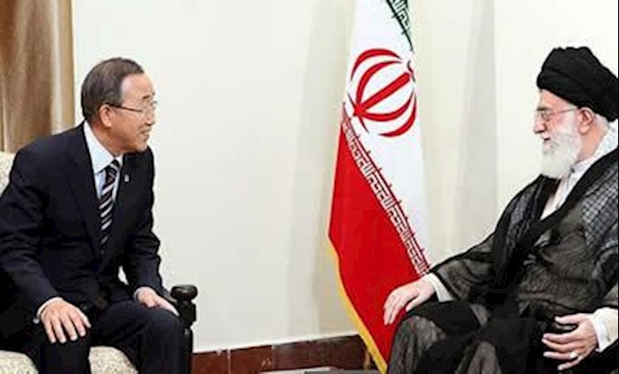 دیدار بان کی مون و خامنه ای در تهران