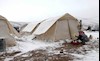زلزله زدگان آذربایجان در سرما و برف