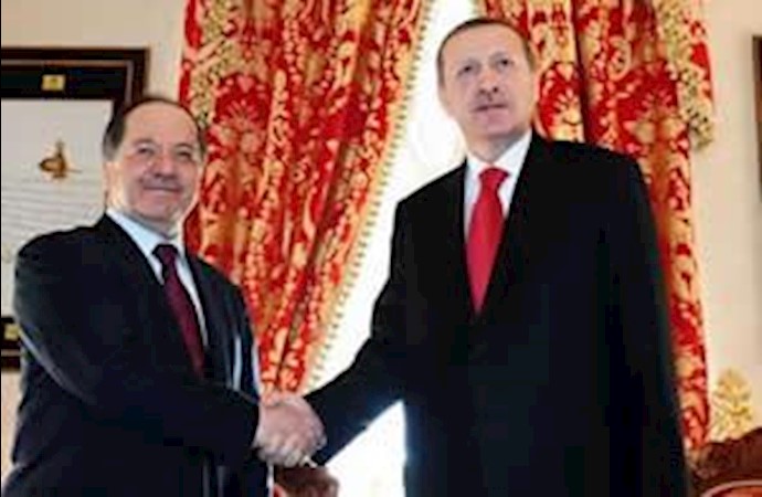 مسعود بارزانی و رجب طیب اردوغان 