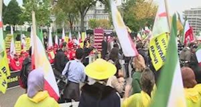 الجزیره : تظاهرات مجاهدین در واشینگتن