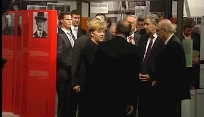 آنگلا مرکل صدراعظم آلمان نمایشگاه اسناد و تصاویری را که حکومت وحشت هیتلری برپا کرده بود، افتتاح کرد