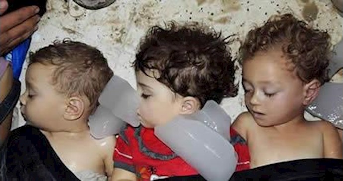 کودکان سوری که بر اثر حمله جنایتکارانه بشار اسد به قتل رسیده اند- آرشیو
