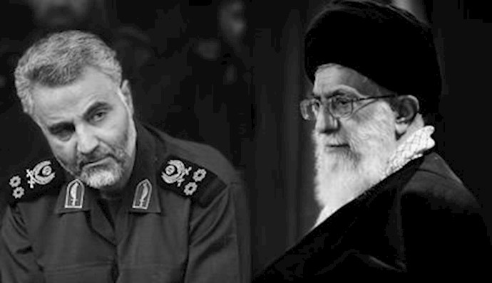 خامنه ای و پاسدار قاسم سلیمانی