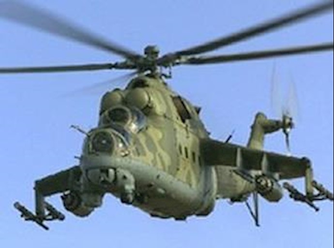 سقوط یک هلیکوپتر مربوط به رژیم بشار اسد در سوریه