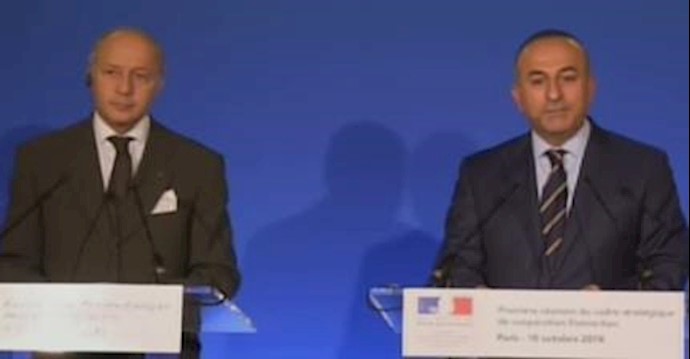 وزیران خارجه فرانسه و ترکیه